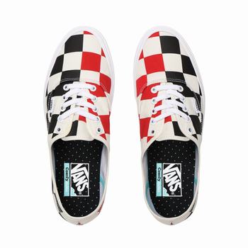 Damske Tenisky Vans Half Big Checker ComfyCush Authentic Čierne/Červené VA46RIAHX